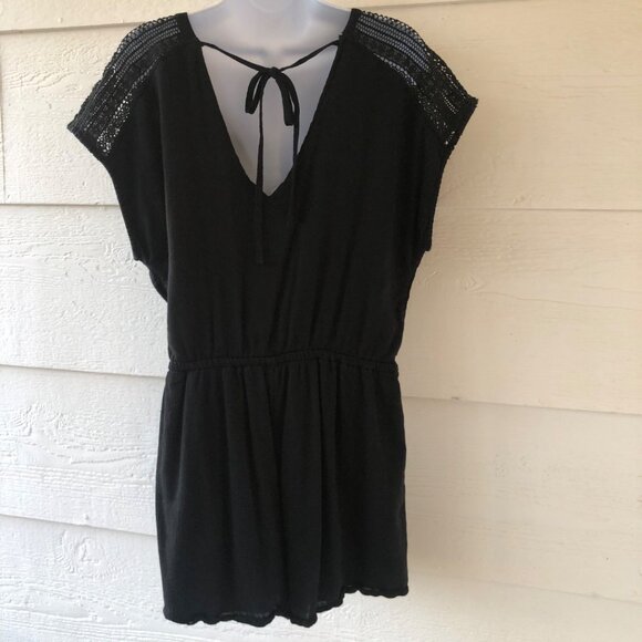 Abercrombie & Fitch Women’s Sz MP Jumper Shorts Black Crochet Detail Pockets - Picture 5 of 16